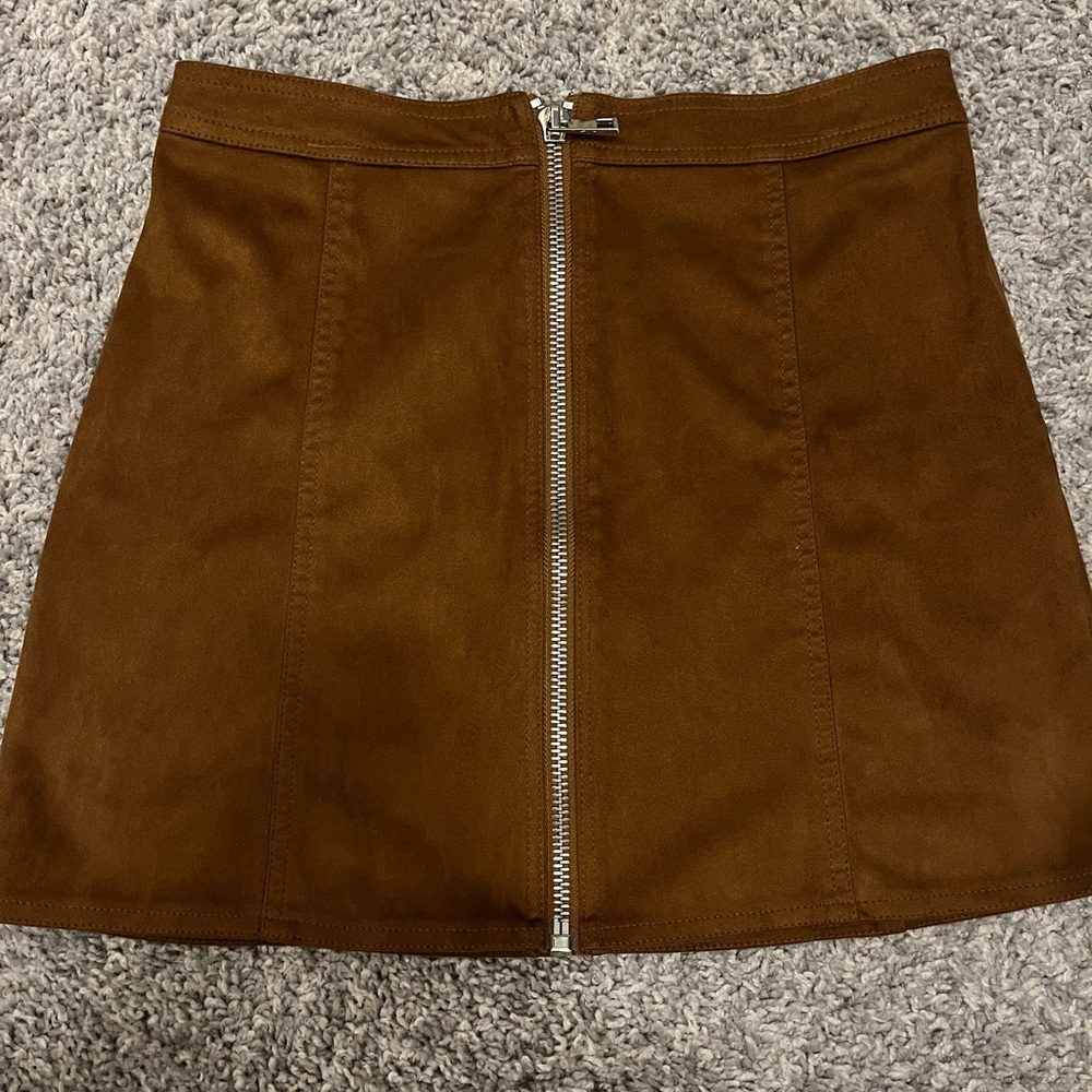Forever 21 Tan Corduroy Suede Skirt